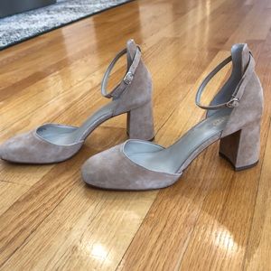 Ann Taylor suede ankle strap pumps. Brand New!